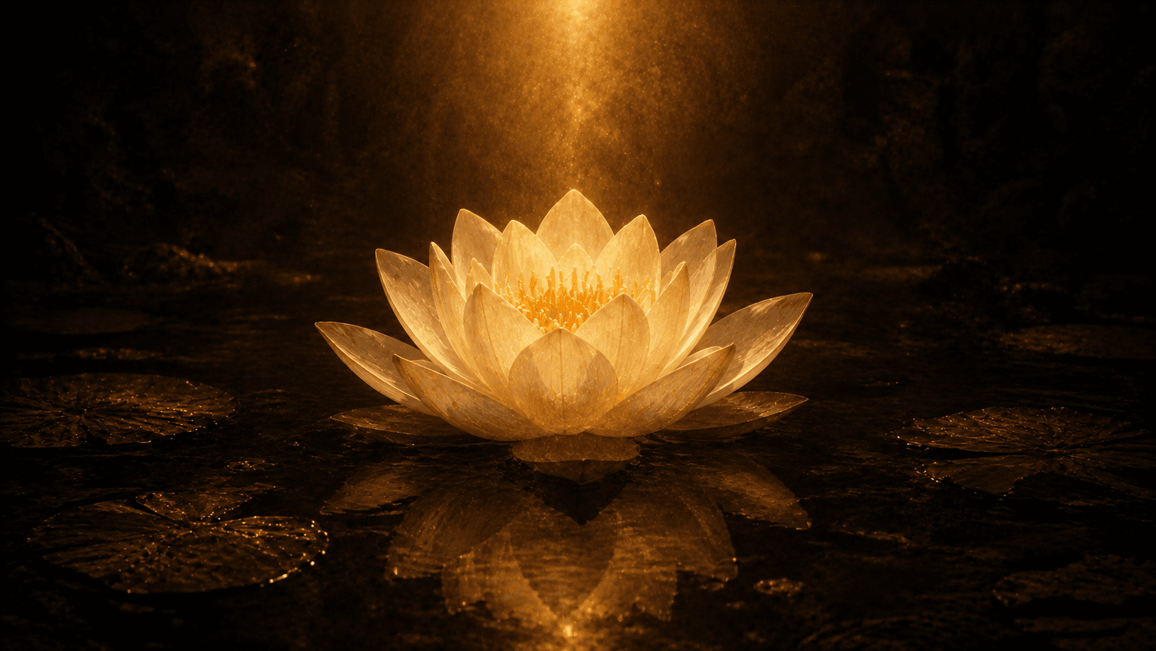 Thursday Thought by Hillis Pugh on how the most beautiful light is born through darkness shown through the sacred image of the lotus rising